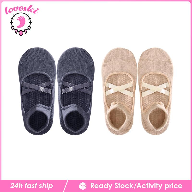 Bộ 2 Đôi Vớ Cotton Tập Yoga Hở Lưng Chất Lượng Cao Cho Nữ