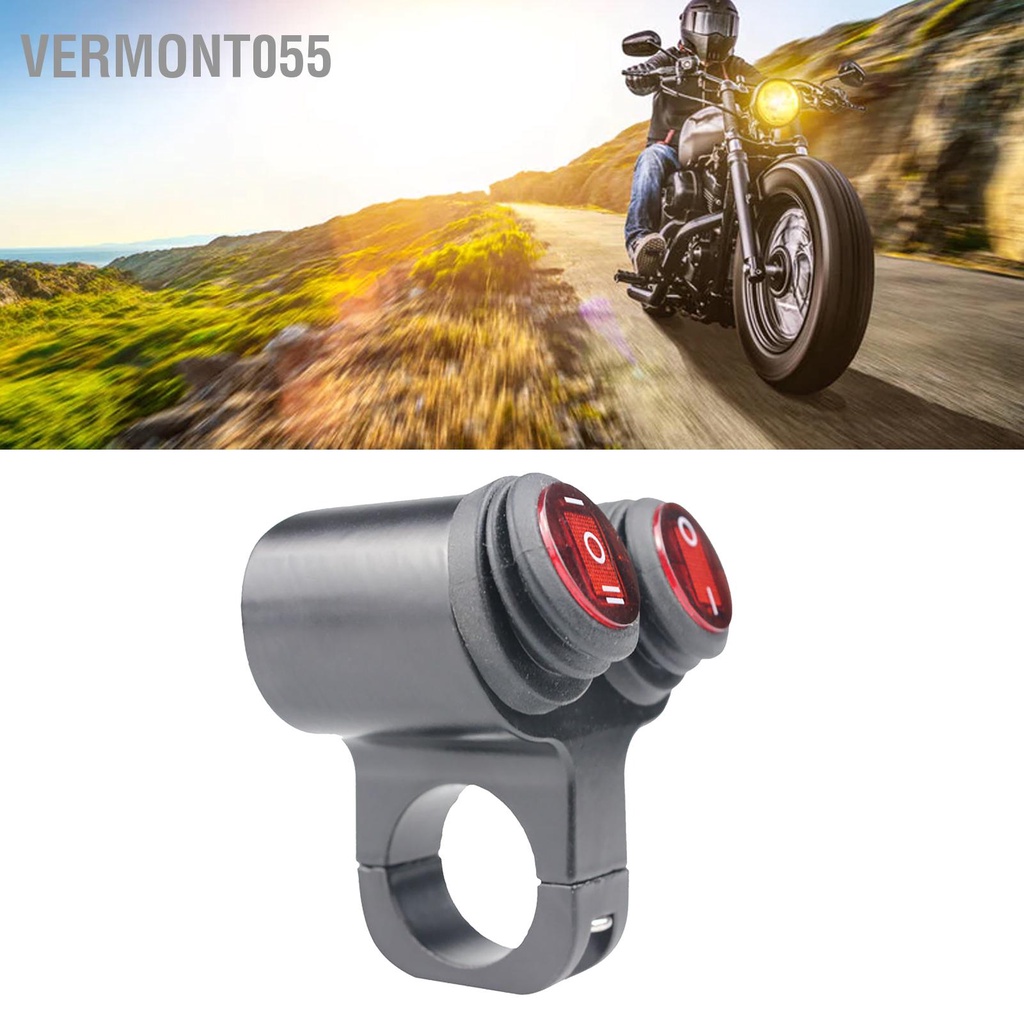 Vermont055 Công tắc đèn xe máy chống nước Điện áp đầu vào 12V nháy khẩn cấp cho có báo