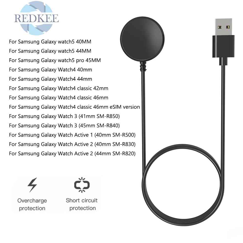 Cáp Sạc Dài 100cm Cho Đồng Hồ Thông Minh Samsung Galaxy Watch5 / 5Pro / 4 / 4Classic / 3 / Active 2