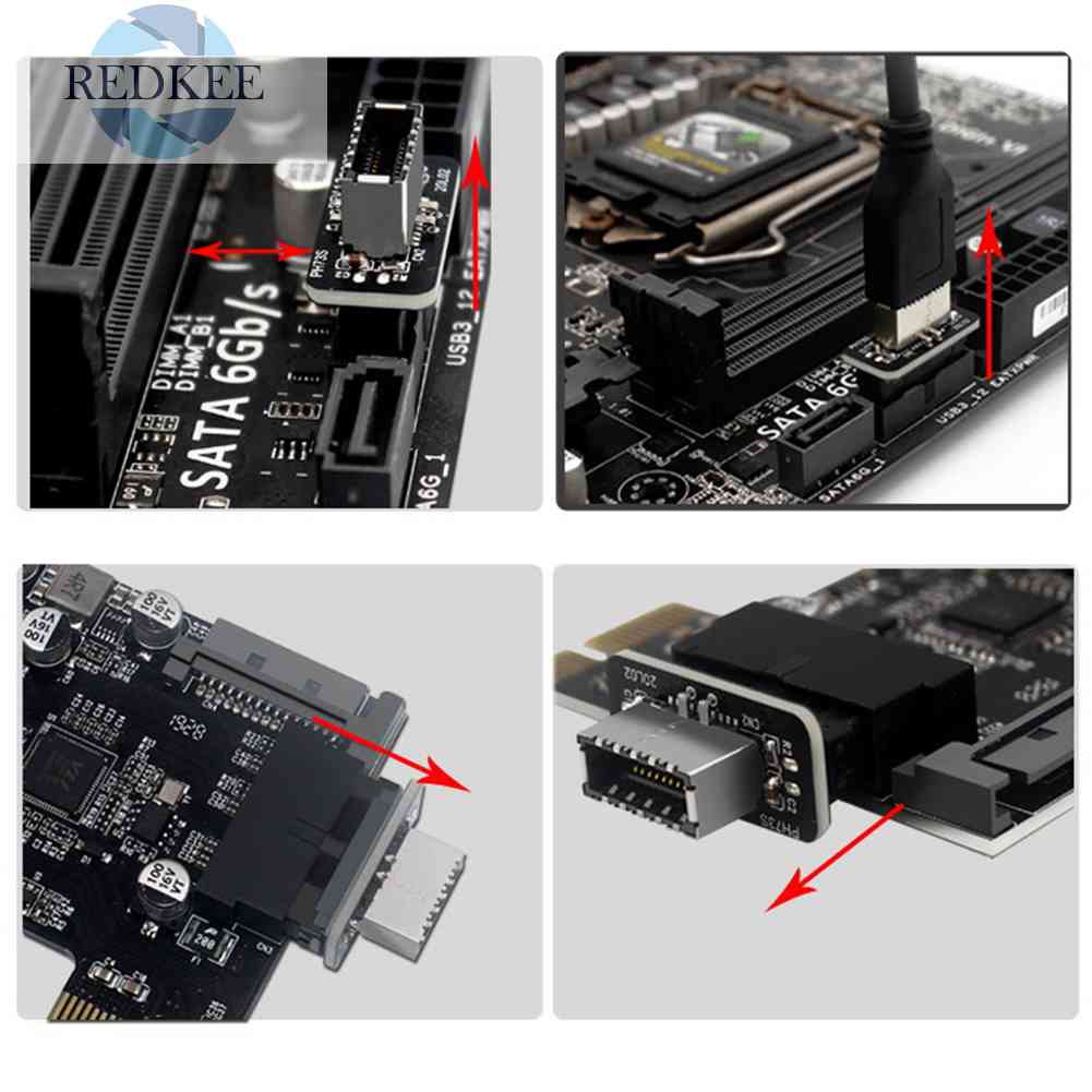 Đầu Chuyển Đổi Usb 3.0 19P / 20P Sang TYPE-C Cho Bo Mạch Chủ