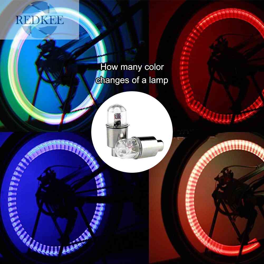 Set 2 / 4 / 6 Nắp Van Bánh Xe Có Đèn LED Cảm Biến Ánh Sáng