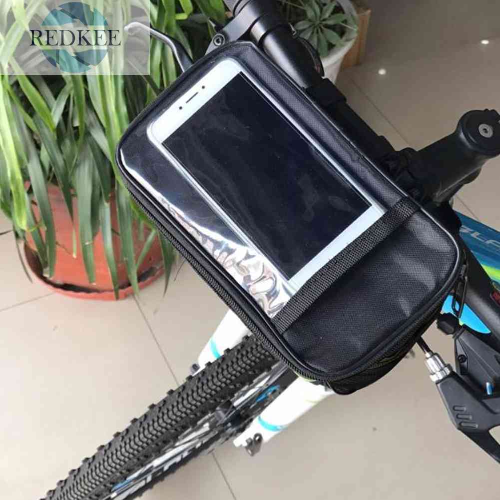 Túi Đựng Đồ Gắn Tay Lái Xe Đạp Với Dải Phản Quang Tiện Dụng