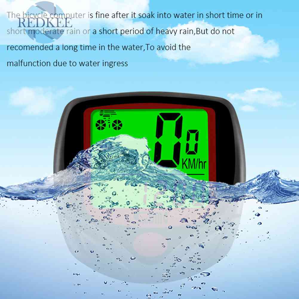 Đồng Hồ Bấm Giờ Có Dây Chống Nước Phát Sáng Cho Xe Đạp