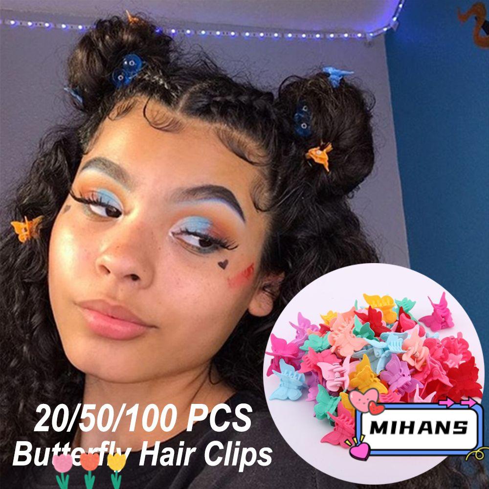 Set 20 / 50 / 100 Kẹp Tóc Hình Bướm Nhiều Màu Sắc Lựa Chọn