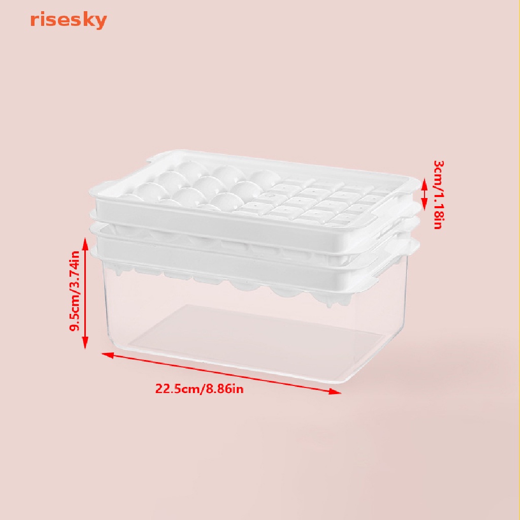 1 Khay Làm Đá Hình Tròn Bằng Nhựa Có Nắp DIY