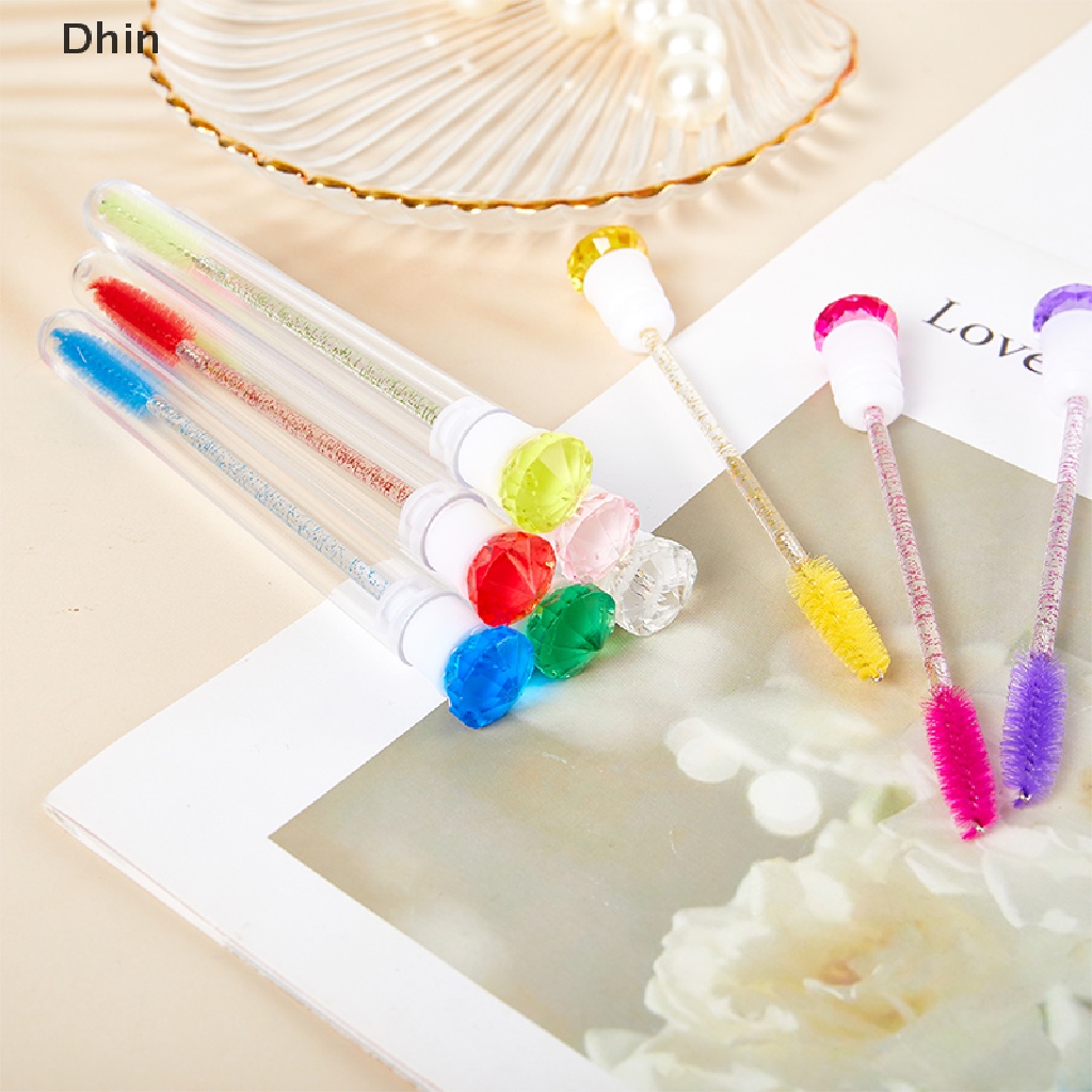 Cọ Chải Lông Mi / Lông Mày Chống Bụi Thiết Kế Vỏ Đính Kim Cương Có Thể Tái Sử