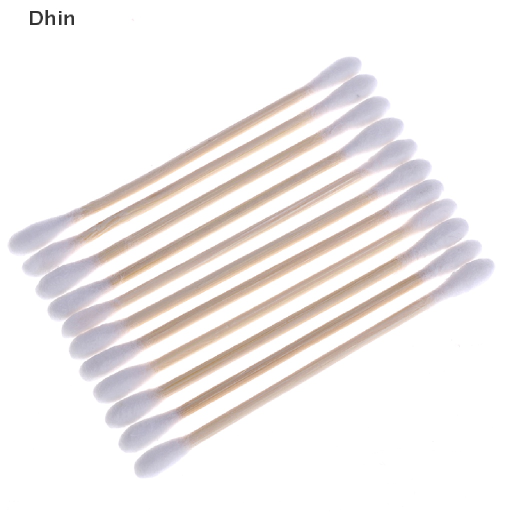 Set 100 Tăm Bông Cotton Hai Đầu Dùng Một Lần Trang Điểm Tiện Dụng