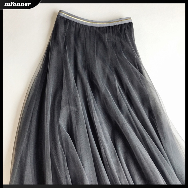 Chân Váy Tutu Lưng Cao Co Giãn Màu Trơn Mềm Mại Thoáng Khí Thoải Mái Cho Nữ