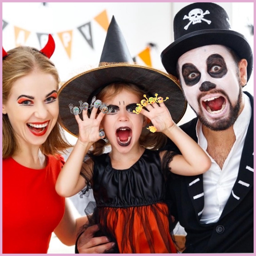 Set 6 Rối Ngón Tay Hình Ma Halloween Vui Nhộn Cho Bé