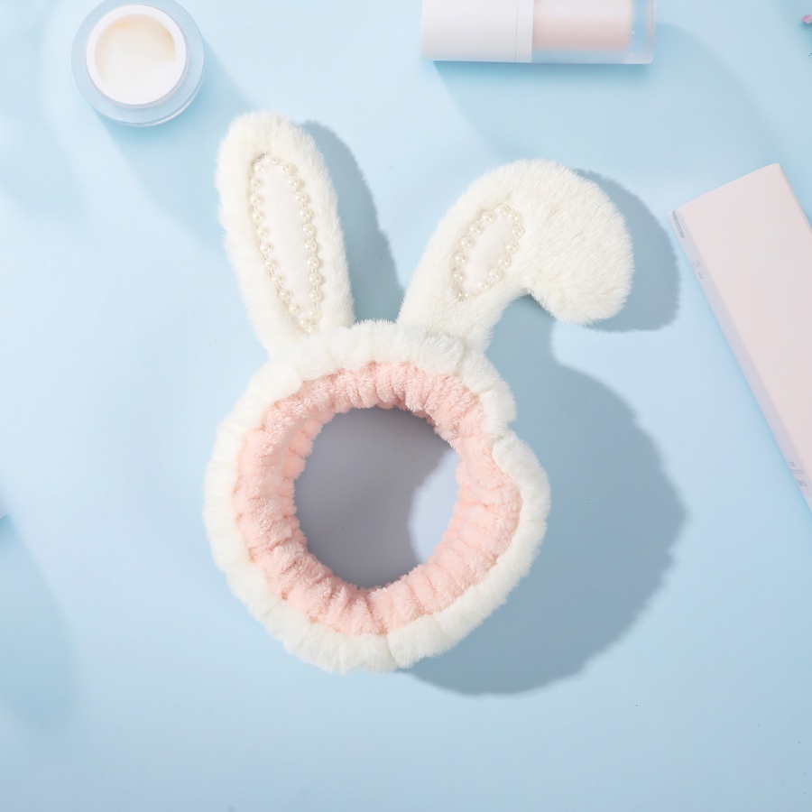 Băng Đô Cài Tóc Co Giãn Hình Thỏ Hoạt Hình Dễ Thương Cho Bé Gái