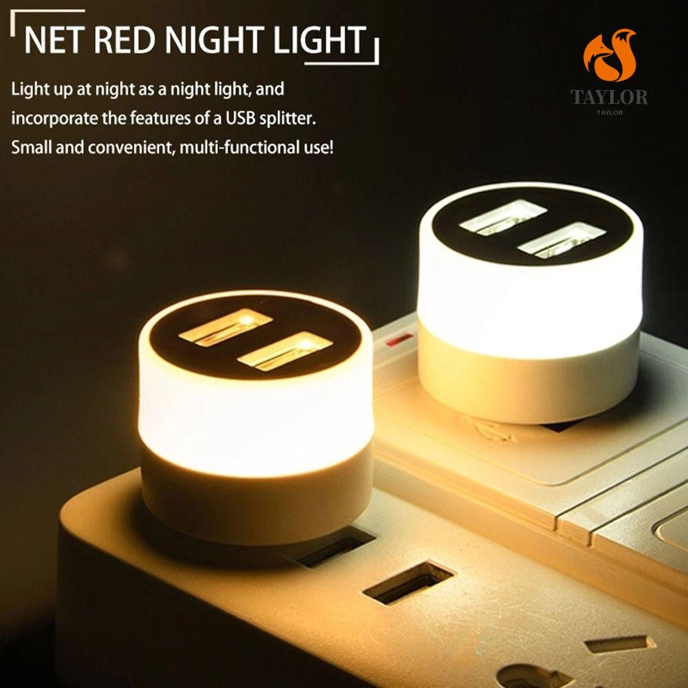 Đèn Ngủ Bóng LED Tròn Cổng Sạc USB TAYLOR1 Bảo Vệ Mắt