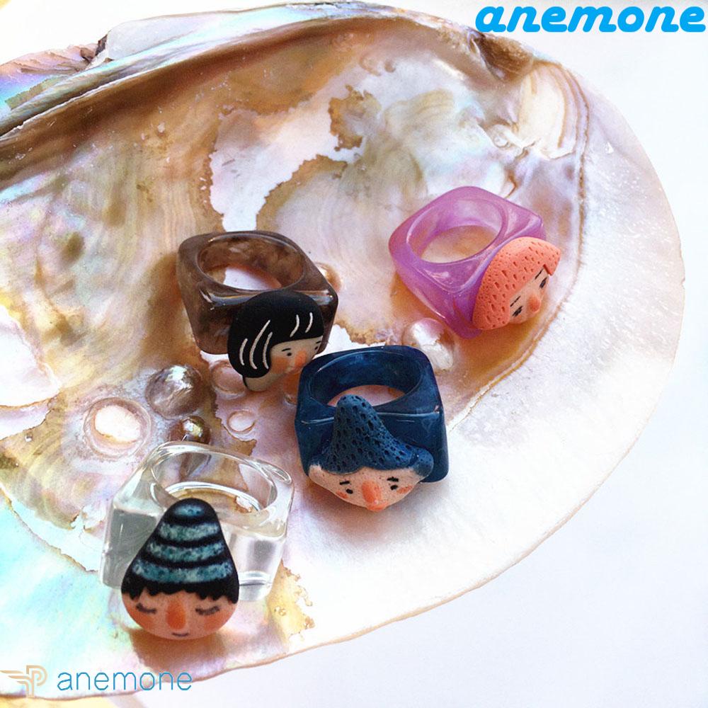 Nhẫn Đeo Ngón Tay Trong Suốt Họa Tiết Nhân Vật Hoạt Hình Dễ Thương Bắt Mắt