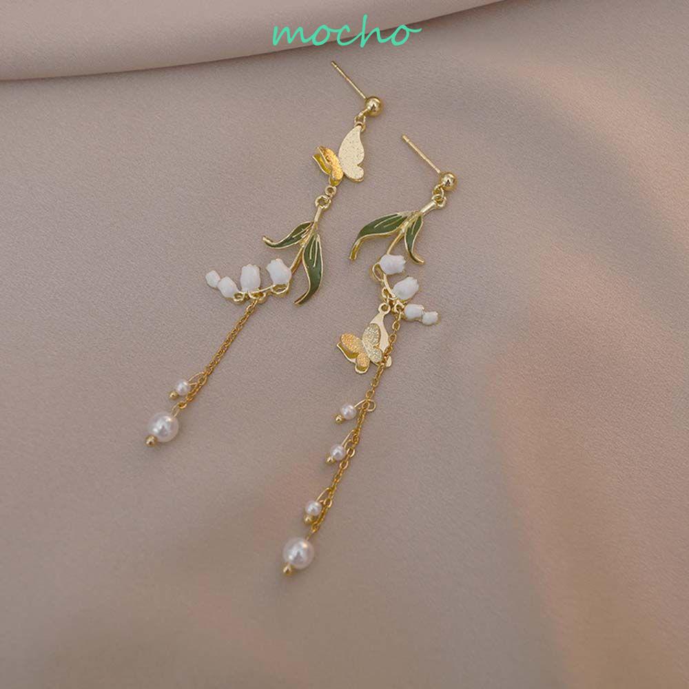 Bông Tai Dáng Dài Hình Hoa Và Bướm Xinh Xắn Cho Nữ