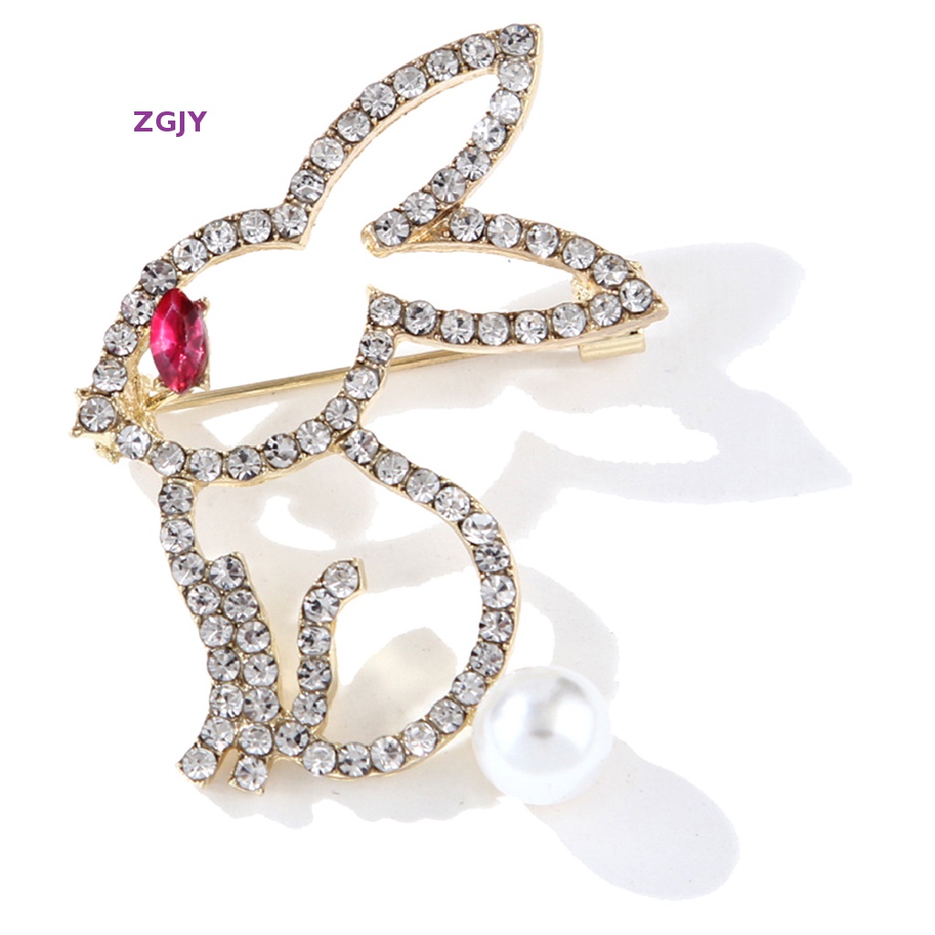 Ghim Cài Áo Hình Thỏ Đính Đá Thời Trang Dành Cho Nữ Mới