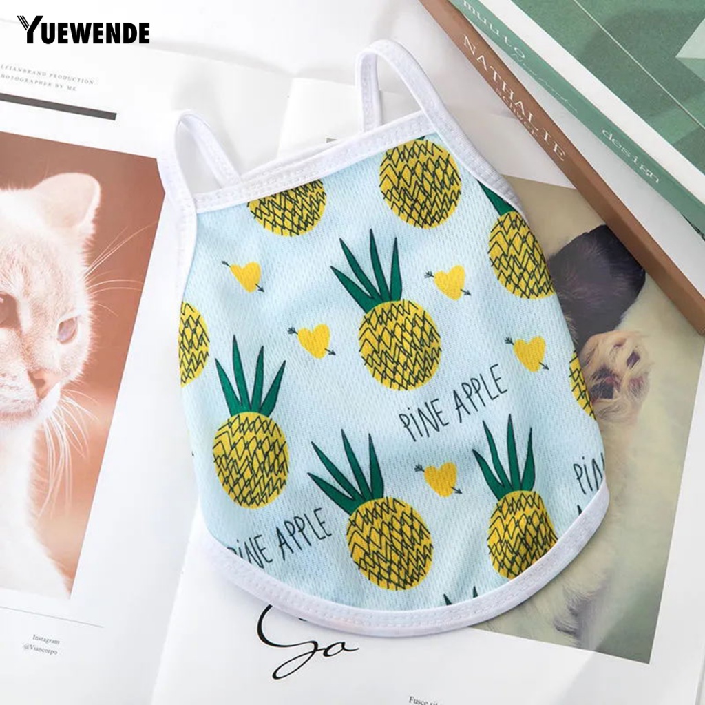 Áo Sát Nách Chống Muỗi Họa Tiết Hoạt Hình Dễ Thương Cho Thú Cưng