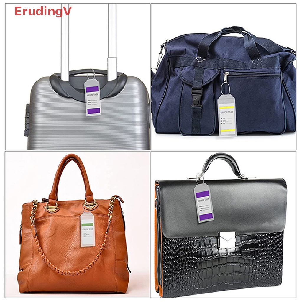 [ErudingV] 1 Thẻ Hành Lý Có Dây Khóa Kéo Bằng Nhựa PVC Dày [Mới]