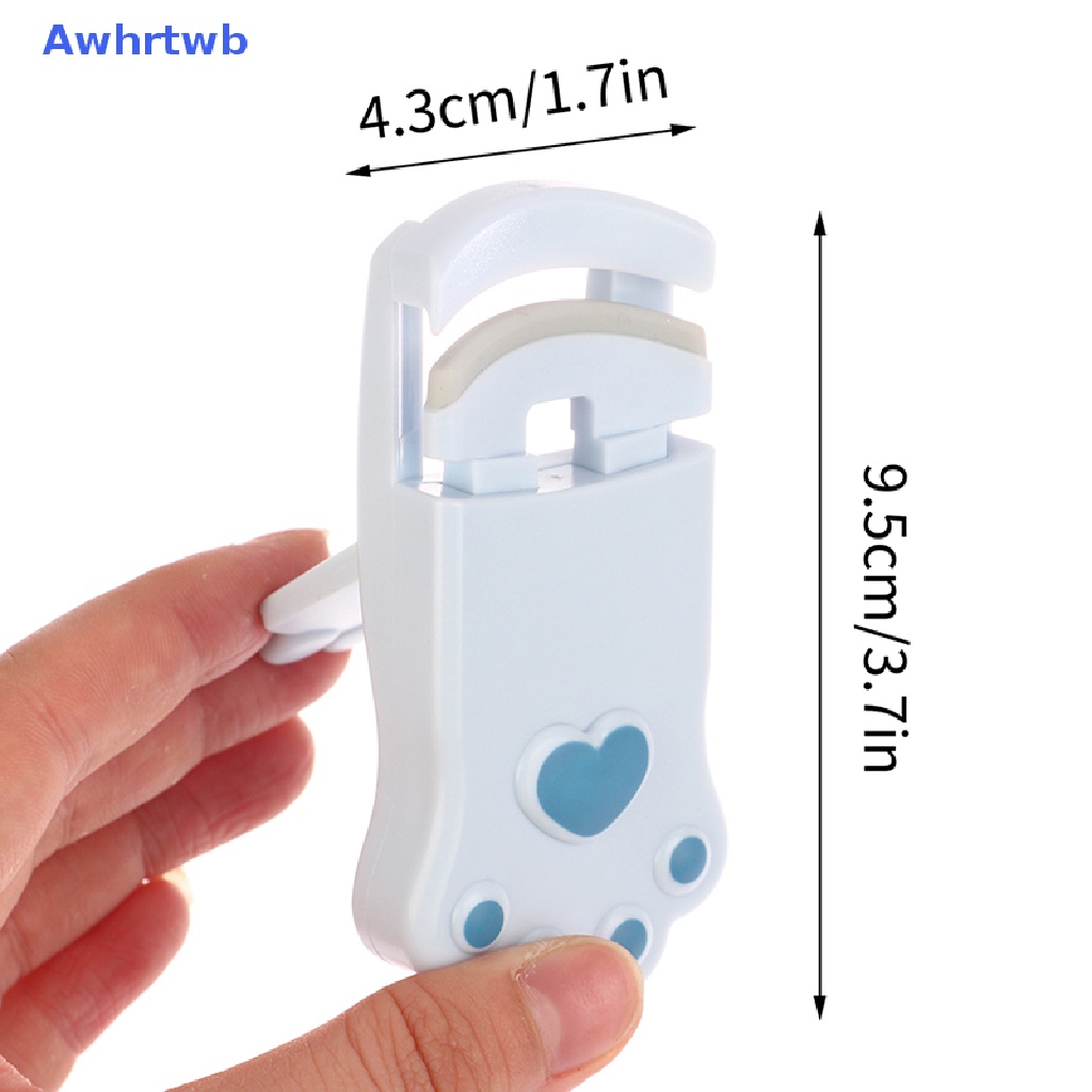 1 Bộ Dụng Cụ Uốn Cong Lông Mi Bằng Nhựa Hình Chân Mèo Mini Dễ Thương Mới