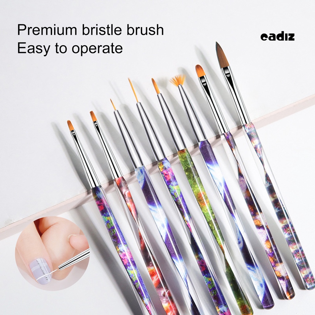 Bút Vẽ Móng Tay Gel UV Đầu Cọ Mềm Không Phai Màu DIY