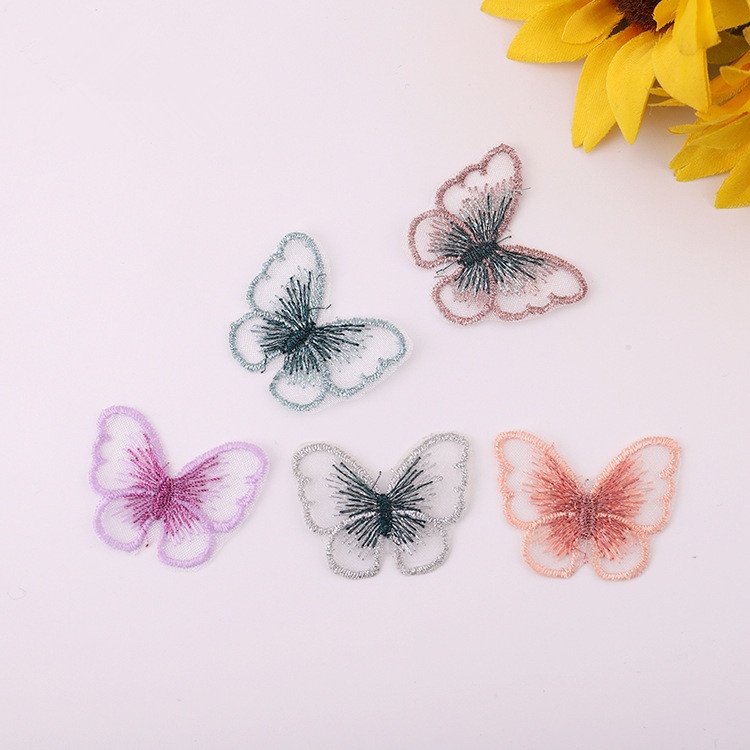 Set 10 Miếng Vá Quần Áo Hình Bướm Nhiều Màu Sắc