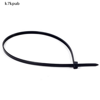 [K7] 100pcs 10cm Nylon Plastic Zip Trim Wrap Cable Loop Ties Wire Self-Locking Black VN