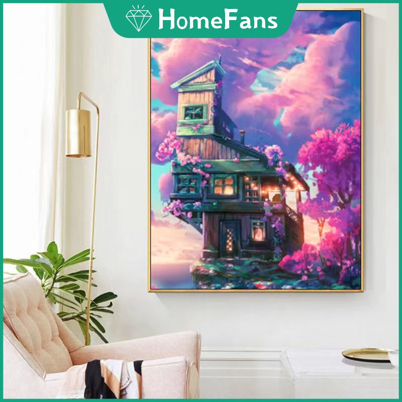 Bộ Tranh Đính Đá 5D Tự Làm 30x40cm / 40x50cm / 50x70cm Hình Truyện Tranh Châu Âu