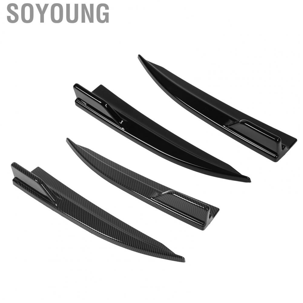 Soyoung Rear Bumper Side Splitters Diffuser Easy Installation Colorfast for Car