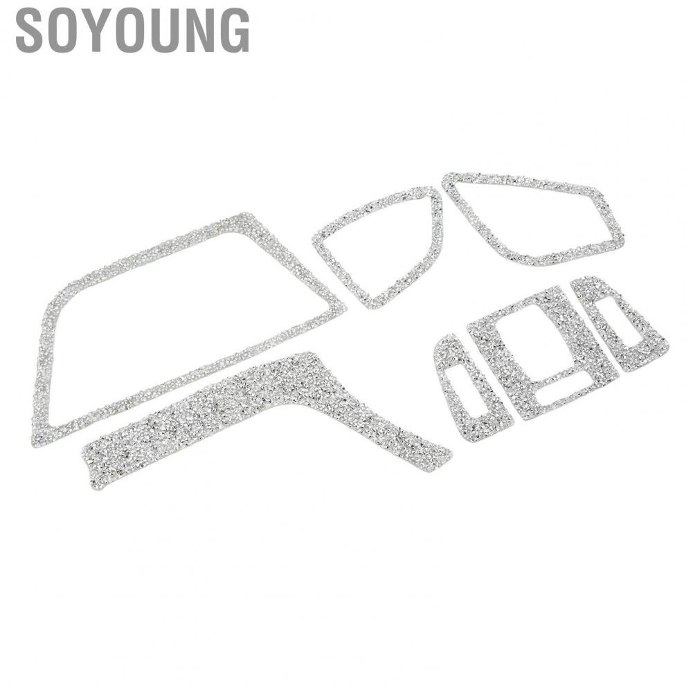 Soyoung Central Control Air Outlet Vent Panel Cover Trim Left Hand Drive Rhinestone Style Reflective for