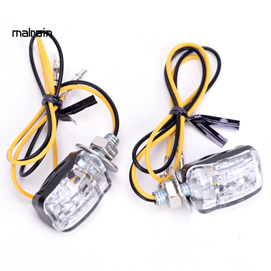 Set 2 Đèn Xi Nhan 12V 6LED Mini Ánh Sáng Hổ Phách Dành Cho Xe Mô Tô