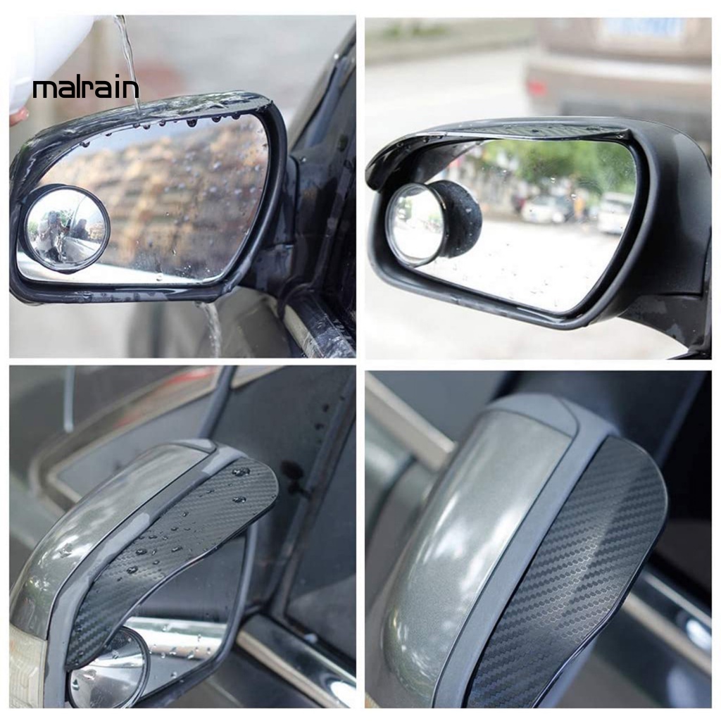 Set 2 Tấm Che Mưa Linh Hoạt Cho Gương Chiếu Hậu Xe Hơi