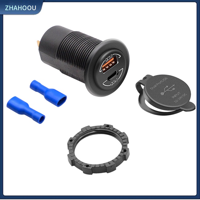 ☃Phụ Kiện Trang Trí Nhà Cửa Kiểu Dáng Dễ Thương Xinh Xắn☃ Tẩu Sạc Điện Thoại / Máy Tính Bảng 5v 3a 60w Qc3.0 Hai Cổng Usb Cho Xe Hơi / Tàu Thuyền