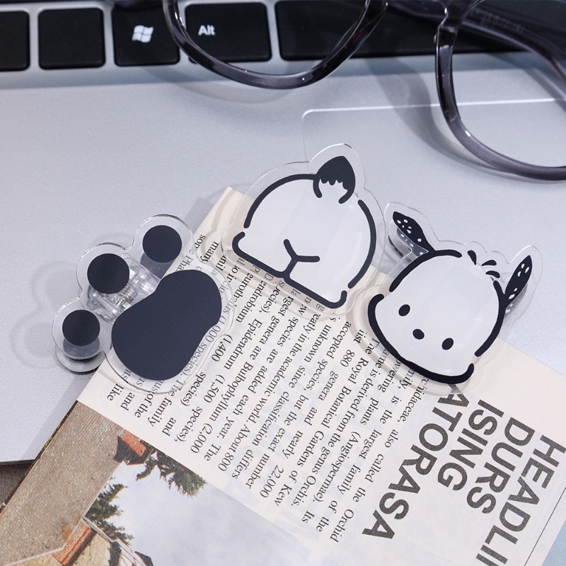 Tập Giấy Note Hai Mặt Bằng Nhựa Dạng Kẹp Hình Dấu Chân Cún Mini Dành Cho Học Sinh / Văn Phòng