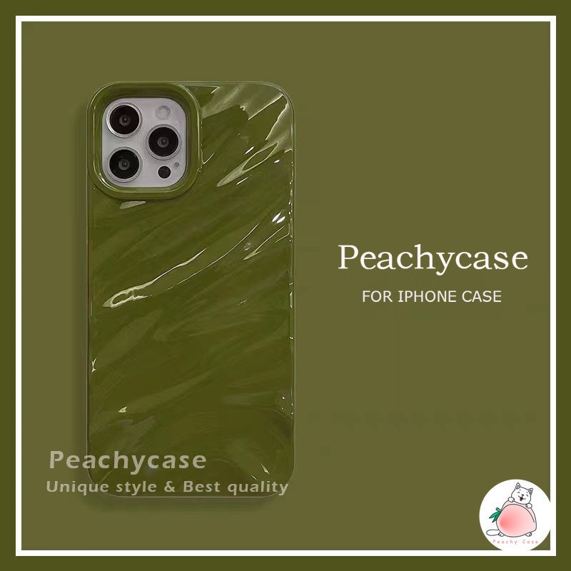 Ốp Điện Thoại TPU Mềm Chống Sốc Màu Xanh Ô Liu Cho iPhone 14 Plus 13 12 Pro Max 11 13PRO