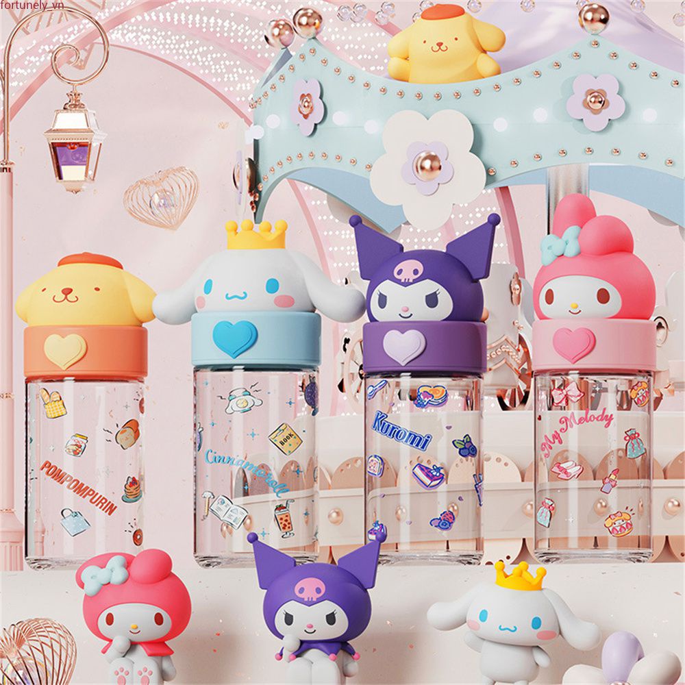 Cốc Nước Kuromi My Melody Phong Cách Instagram 360Ml Bình Nhựa Học Sinh Dung Tích Lớn Quà Tặng Sáng Tạo