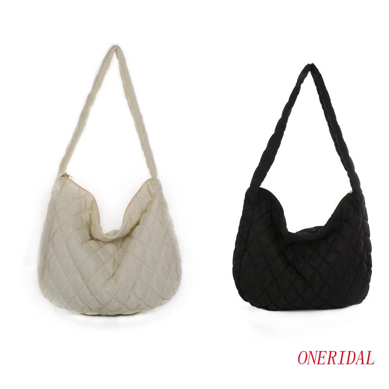 Túi Đeo Vai Bằng Cotton Nylon Đệm Bông Thời Trang Mùa Đông Cho Nữ