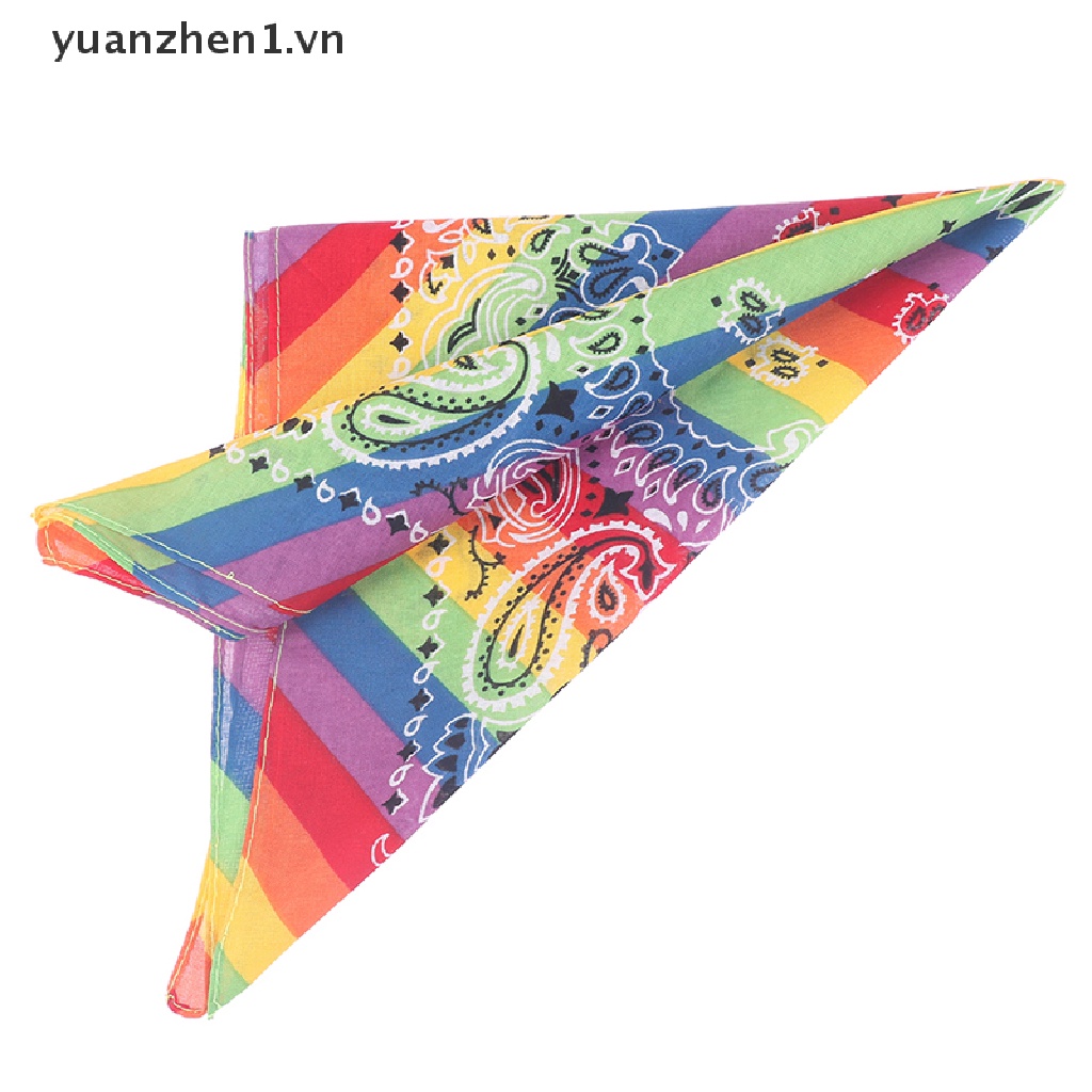 Khăn Choàng Cổ Bandana Vuông 55cm 6 Màu Chất Liệu Cotton Có Túi Tiện Dụng