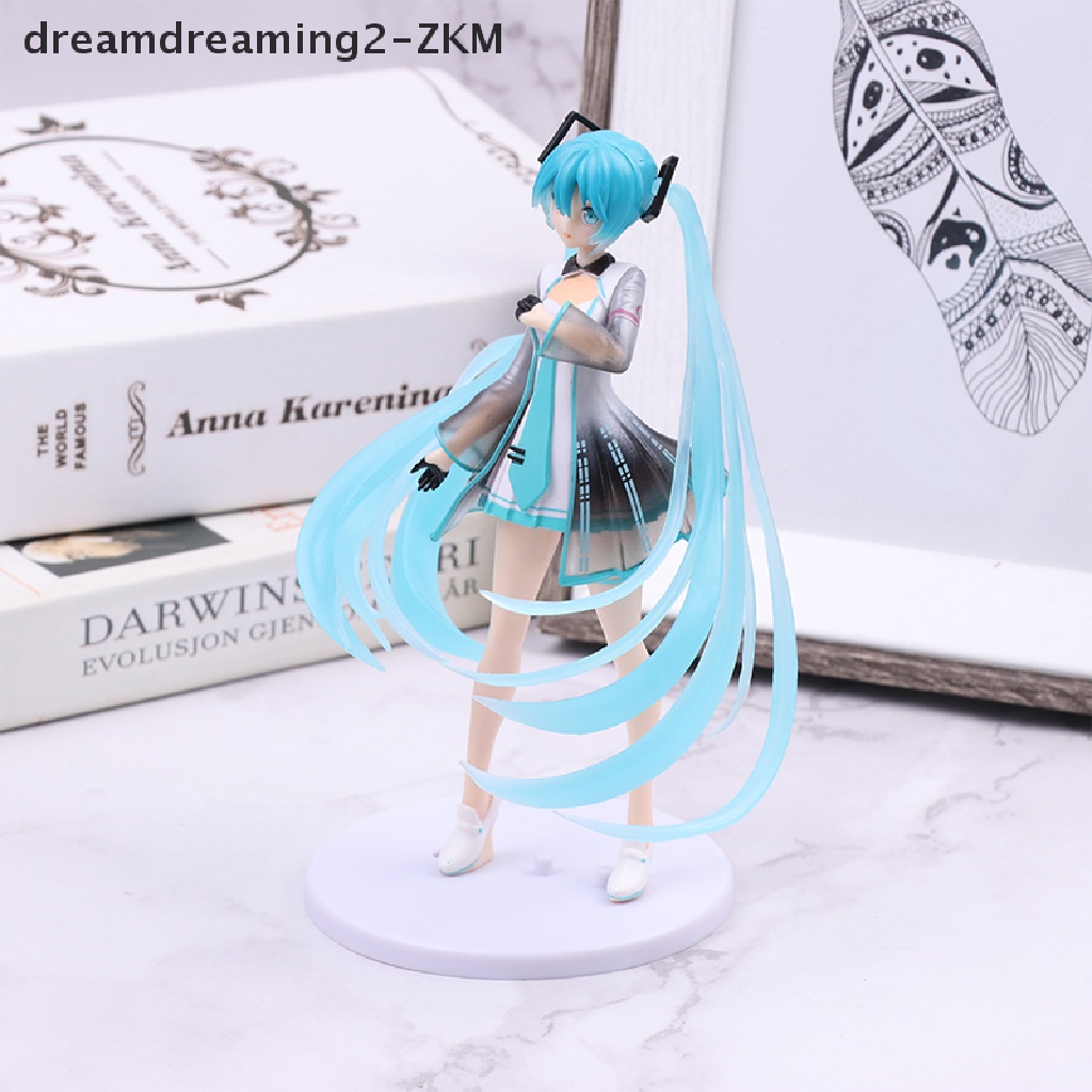 1 Búp Bê Hoạt Hình Hatsune Miku Màu Xanh Dương Handmade Trang Trí Xe Hơi [zkm]