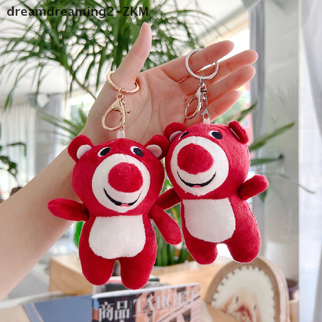 Búp Bê Đồ Chơi Hình Chú Gấu Và Dâu Tây Dễ Thương Kích Thước 12cm