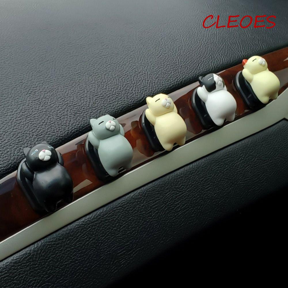 Móc Treo Đồ Dán Xe Hơi Bằng Nhựa Hình Mèo Hoạt Hình Đa Năng