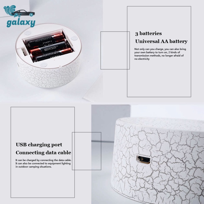 Galaxy Đèn Ngủ Led 3d Nhiều Màu Sắc Kèm Điều Khiển Từ Xa Đế Cắm Usb Tiện Dụng