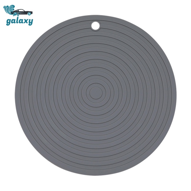 Galaxy Thảm Silicon Tròn Lót Tô Đựng Thức Ăn Chống Trượt Màu Trơn Cho Thú Cưng