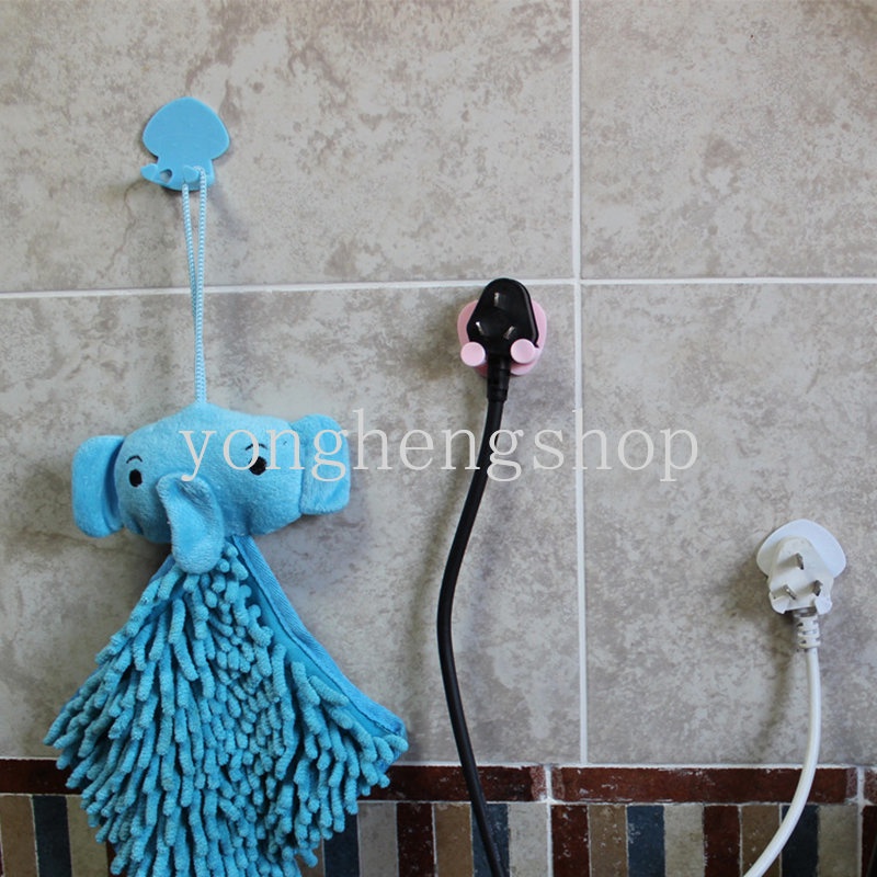 Set 6 Móc Treo Phích Cắm Điện Gắn Tường Hình Quả Táo Dễ Thương
