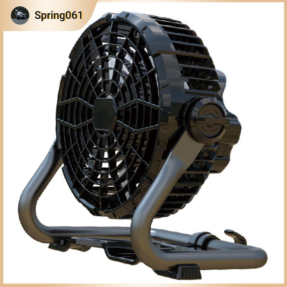Spring061 Quạt Cắm Trại Yên Tĩnh Gió Mạnh Động Cơ Không Chổi Than Sạc USB Treo Di Cho Lều Ngoài Trời