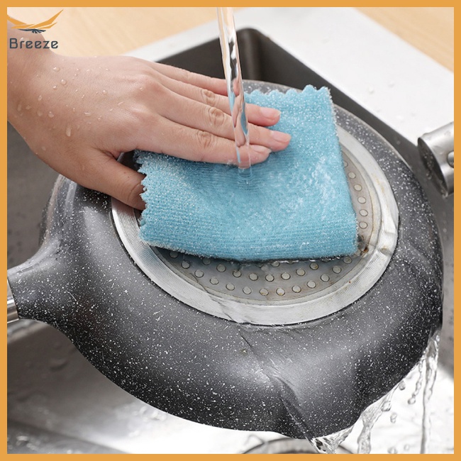 Bộ 5 Khăn Lau Bếp Hai Mặt Sợi Nhỏ Siêu Thấm Hút