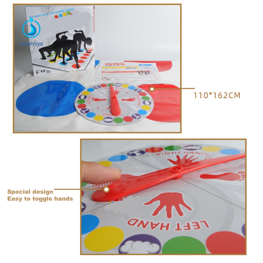 1 Bộ Thảm Chơi Game Xoắn Cơ Thể Dễ Mang Theo Vui Nhộn Cho Gia Đình