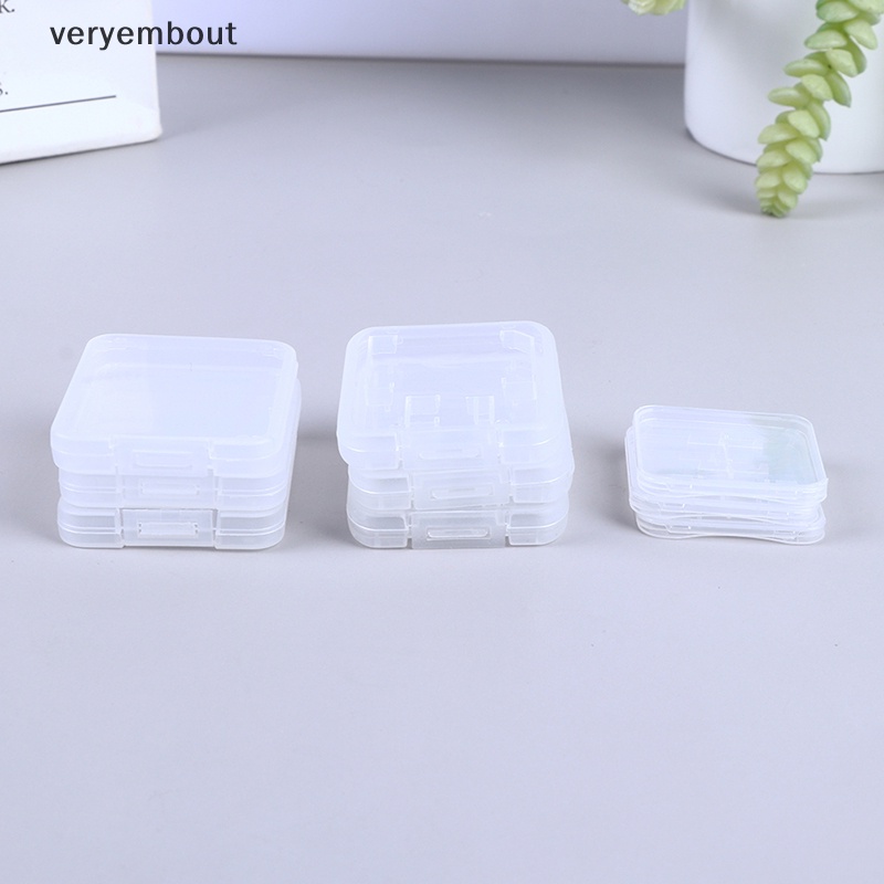 Set 10 Hộp Nhựa Trong Suốt Đựng Thẻ Nhớ SD TF CF Tiện Dụng