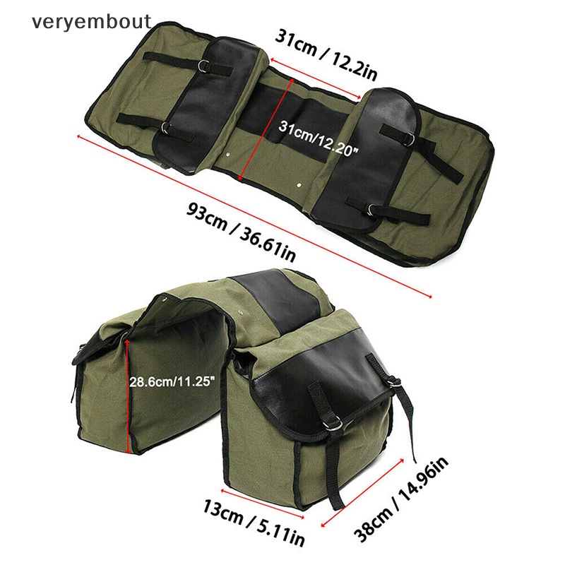 Túi Vải Canvas Chống Thấm Nước Gắn Yên Xe Mô Tô Tiện Dụng