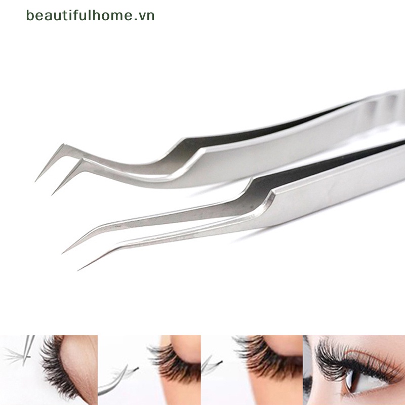 1 Nhíp Đầu Cong / Thẳng / Nhíp Làm Đẹp Lông Mi / Lông Mày Chuyên Dụng