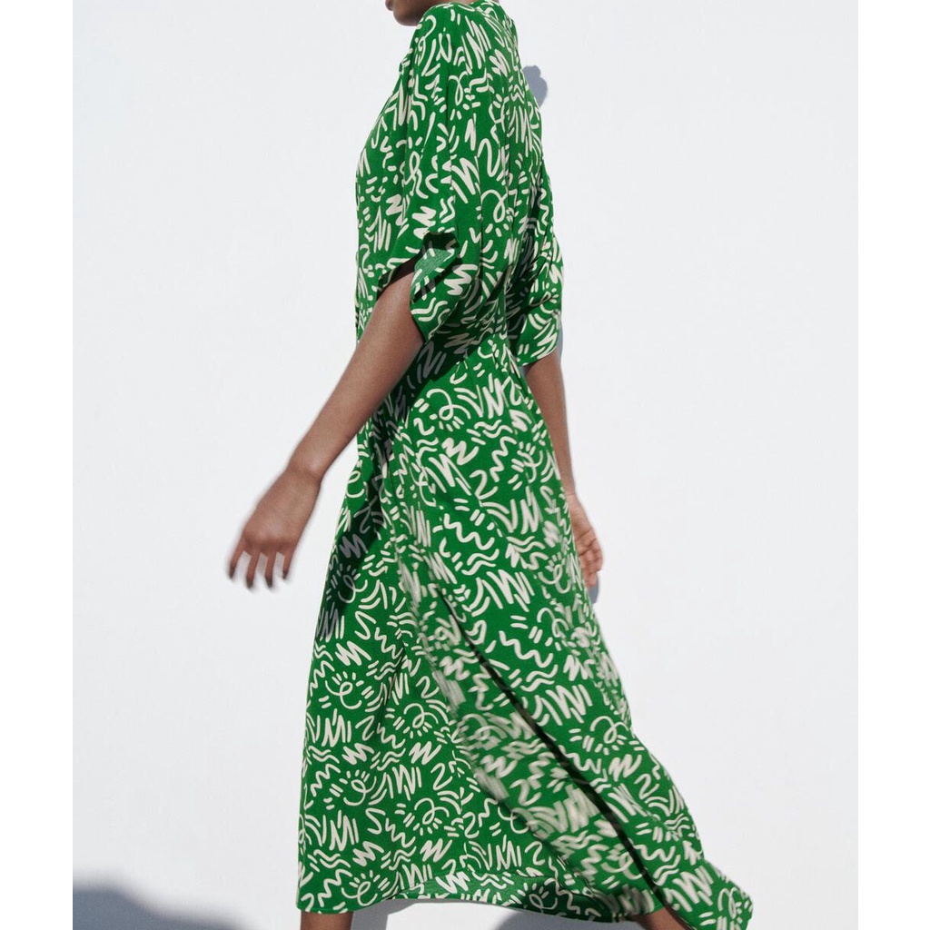 Đầm Zara Dáng Dài In Họa Tiết Phong Cách Âu Mỹ Thời Trang Xuân Hè Cho Nữ 2183048