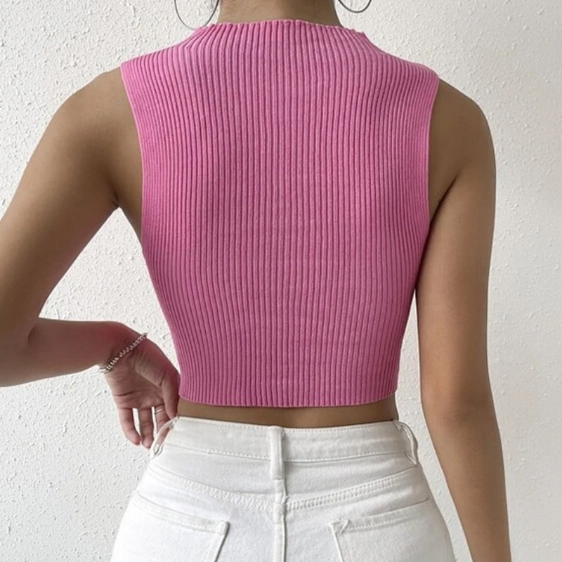 Brroa Áo Hai Dây Dệt Kim Ôm Dáng Màu Trơn Khoét Rỗng Gợi Cảm Cho Nữ Đi Tiệc