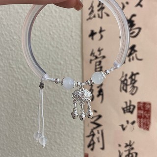 Vòng Tay Bạc Mặt Ổ Khóa An Toàn Phong Cách Trung Hoa Cổ Điển Thời Trang Mùa Hè Hàng Mới